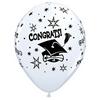 Balón na promóciu - Congrats - You Did It!, biely, 28 cm, 50 ks