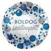 17 inch fóliový balón Boldog Szülinapot! Kék Pasztell Konfettis lufi 43cm