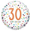 18 inch Confetti Birthday fóliový balón na 30 narodeniny