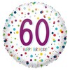 18 inch Confetti Birthday fóliový balón na 60 narodeniny