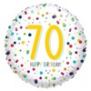 18 inch Confetti Birthday fóliový balón na 70 narodeniny