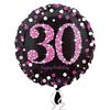 18 inch Happy Birthday Pink Celebration Prismatic fóliový balón k 30. narodeninám
