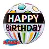 22 inch balón bubbles na narodeniny Birthday Black Band & Dots