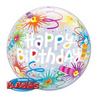 22 inch balón bubbles na narodeniny Birthday Lit Candles