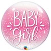 22 inch Bubble balón pink Baby Girl , 56 cm
