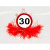 Narodeninová korunka - so vzorom obmedzovača rýchlosti, s číslom 30
