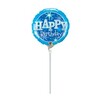 9 inch Birthday Blue Sparkle fóliový balón na paličke 23cm