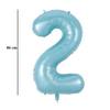 Baby modrý fóliový balón číslo 2, 86 cm 