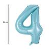 Baby modrý fóliový balón číslo 4, 86 cm 