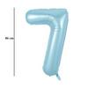 Baby modrý fóliový balón číslo 7, 86 cm 