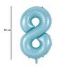 Baby modrý fóliový balón číslo 8, 86 cm 