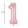 Baby ružový fóliový balón číslo 1, 86 cm 