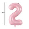 Baby ružový fóliový balón číslo 2, 86 cm 