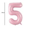Baby ružový fóliový balón číslo 5, 86 cm 