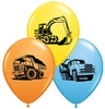 11 inch Construction Trucks Special Assortment balón nákladné autá a stroje (25 ks/bal)