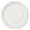 Biele - White papierové party taniere - 23 cm, 8 ks