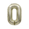 34 inch White Gold  Shape fóliový balón číslo 0