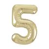 Bledo-zlatý fóliový balón Super Shape číslo 5, 34 inch