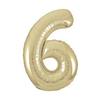 Bledo-zlatý fóliový balón Super Shape číslo 6, 34 inch