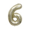 34 inch White Gold  Shape fóliový balón číslo 6