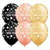 11 inch Happy New Year Dots - bodkované silvestrovské balóny (25 ks/balenie)
