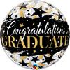 22 inch Graduate Black Stars bubble balón k promócii 