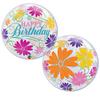 22 inch Birthday Flowers & Filigree narodeninový bubble balón