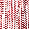 Červený záves so srdiečkovým vzorom, 100 cm x 220 cm