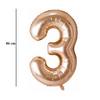 Champagne zlatý fóliový balón číslo 3 86 cm 