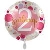17 inch fóliový dievčenský balón s nápisom 2. Szülinap 