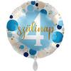 17 inch fóliový chlapčenský balón s nápisom  4. Szülinap 
