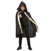 Čierny kúzelnícky plášť s kapucňou pre deti