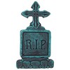 Dekorácia náhrobný kameň s nápisom RIP a krížom, 42 cm