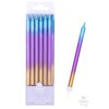 Dúhované Ombre tortové sviečky 11cm / 12kusov