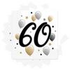Elegantné party servítky s motívom balónov k 60. narodeninám, 33 cm x 33 cm, 20 ks