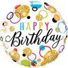 Fóliový narodeninový balón Birthday  Glitter Dots, 43 cm