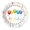 Narodeninové taniere - Happy Birthday Streamers, 23 cm, 8 ks