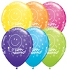11 inch Retirement! Smile Face-A-Round Tropical Assortment balón (6 ks/bal)