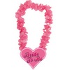 Ružový havajský náhrdelník s nápisom  Bride To Be