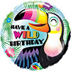 18 inch Have - Wild Birthday - fóliový narodeninový balón s tukanom