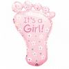 It's a Girl Foot Super Shape fóliový balón k narodeniu dieťaťa