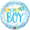 18 inch Baby Boy Banner - Dots fóliový balón k narodeniu bábätka