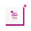 Let's Party Girls ružové papierové párty servítky - 33 x 33 cm, 16 ks