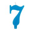 Modrá narodeninová prskavka na tortu s držiakom a s číslom 7