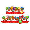 Narodeninový banner s balónovým motívom s maďarským nápisom Boldog Szülinapot! - 148 cm x 27 cm