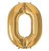 34 inch Number 0 Gold - zlatý fóliový balón číslo 0