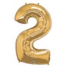 34 inch Number 2 Gold - zlatý fóliový balón číslo 2