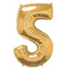 34 inch Number 5 Gold - zlatý fóliový balón číslo 5