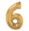 34 inch Number 6 Gold - zlatý fóliový balón číslo 6