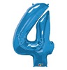 34 inch Number 4 Sapphire Blue - zafírovo modrý fóliový balón číslo 4